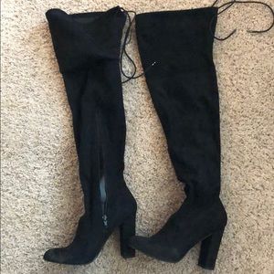 Black knee high boots